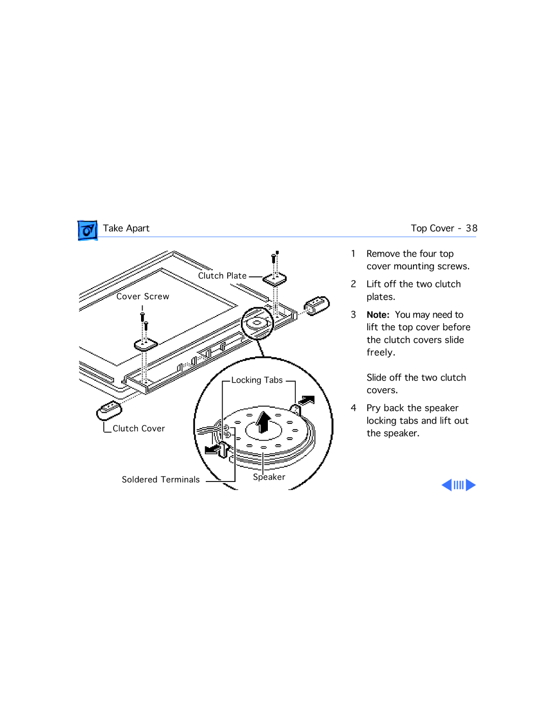 Motorola 100 manual Clutch Plate Cover Screw Locking Tabs Clutch Cover 