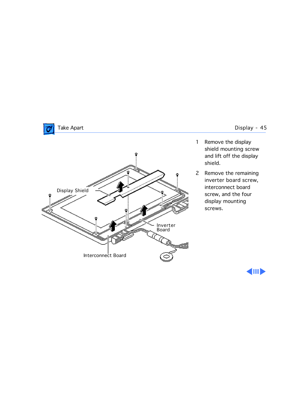 Motorola 100 manual Take Apart Display 