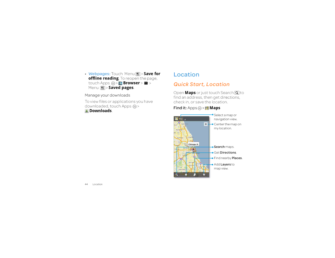 Motorola 2 manual Quick Start Location 