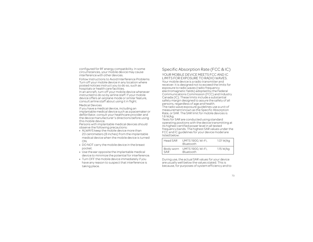 Motorola 2 manual Specific Absorption Rate FCC & IC, Sar 