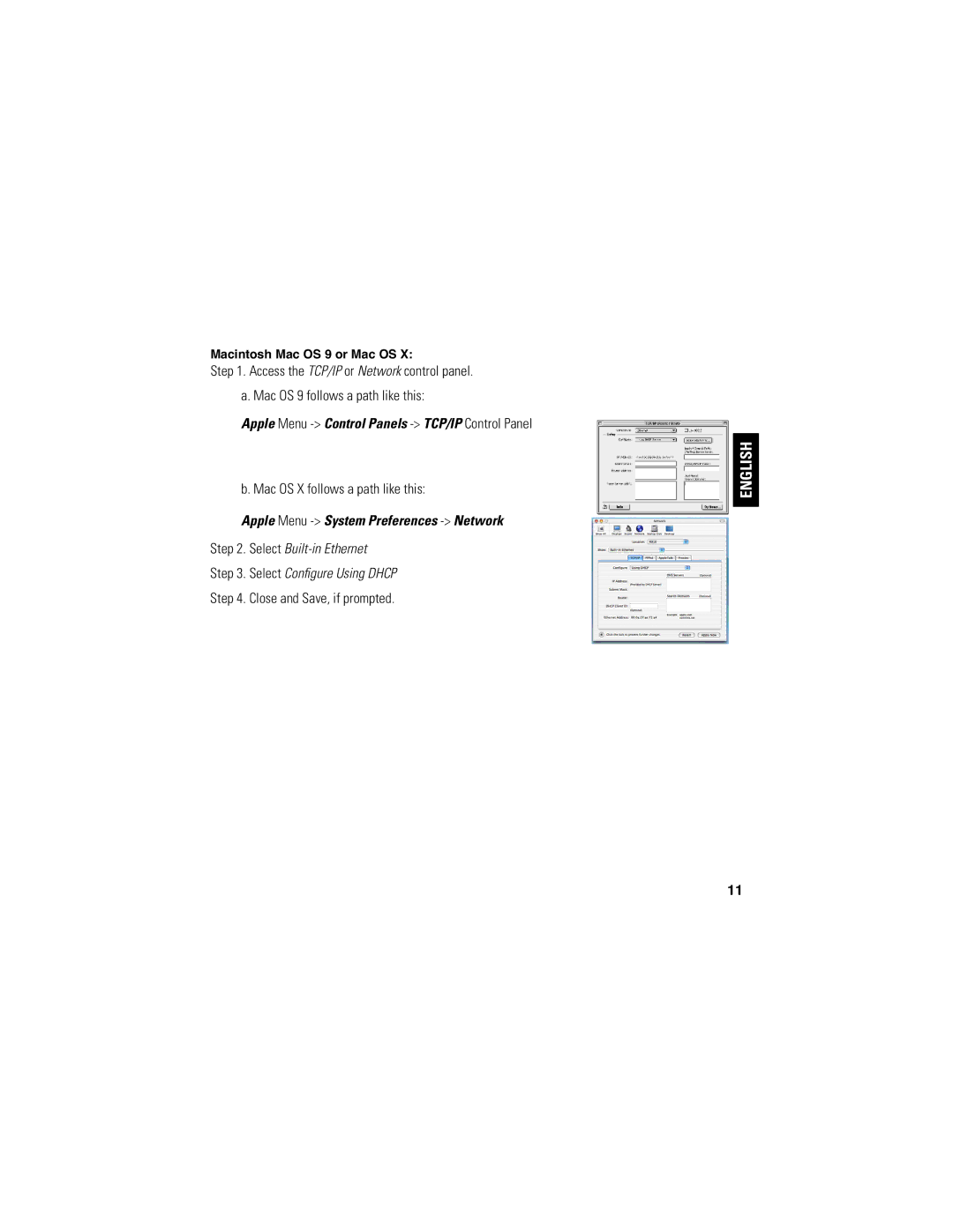 Motorola 2210-02 user manual Apple Menu -Control Panels -TCP/IP Control Panel 