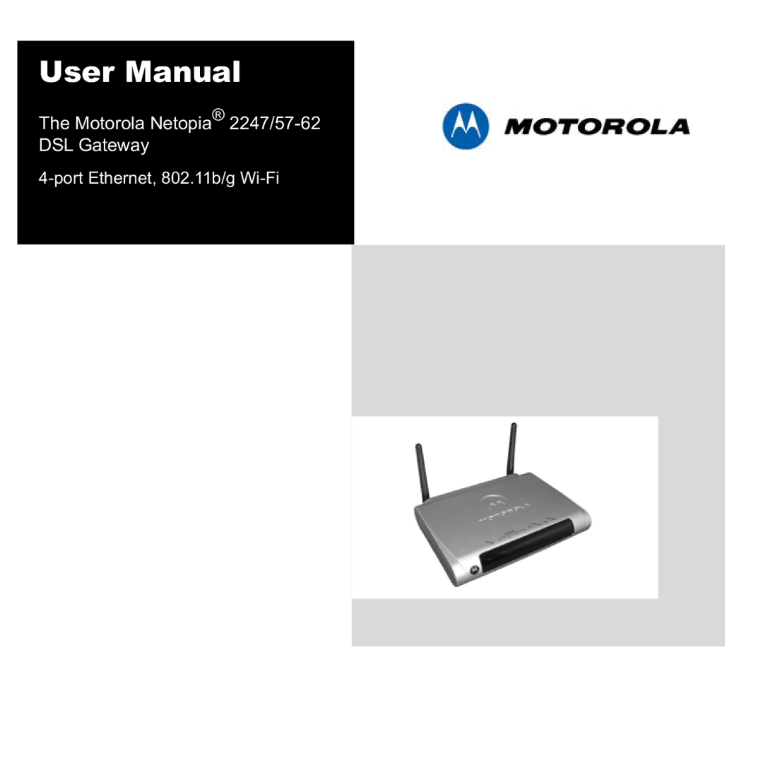 Motorola 2247/57-62 user manual 