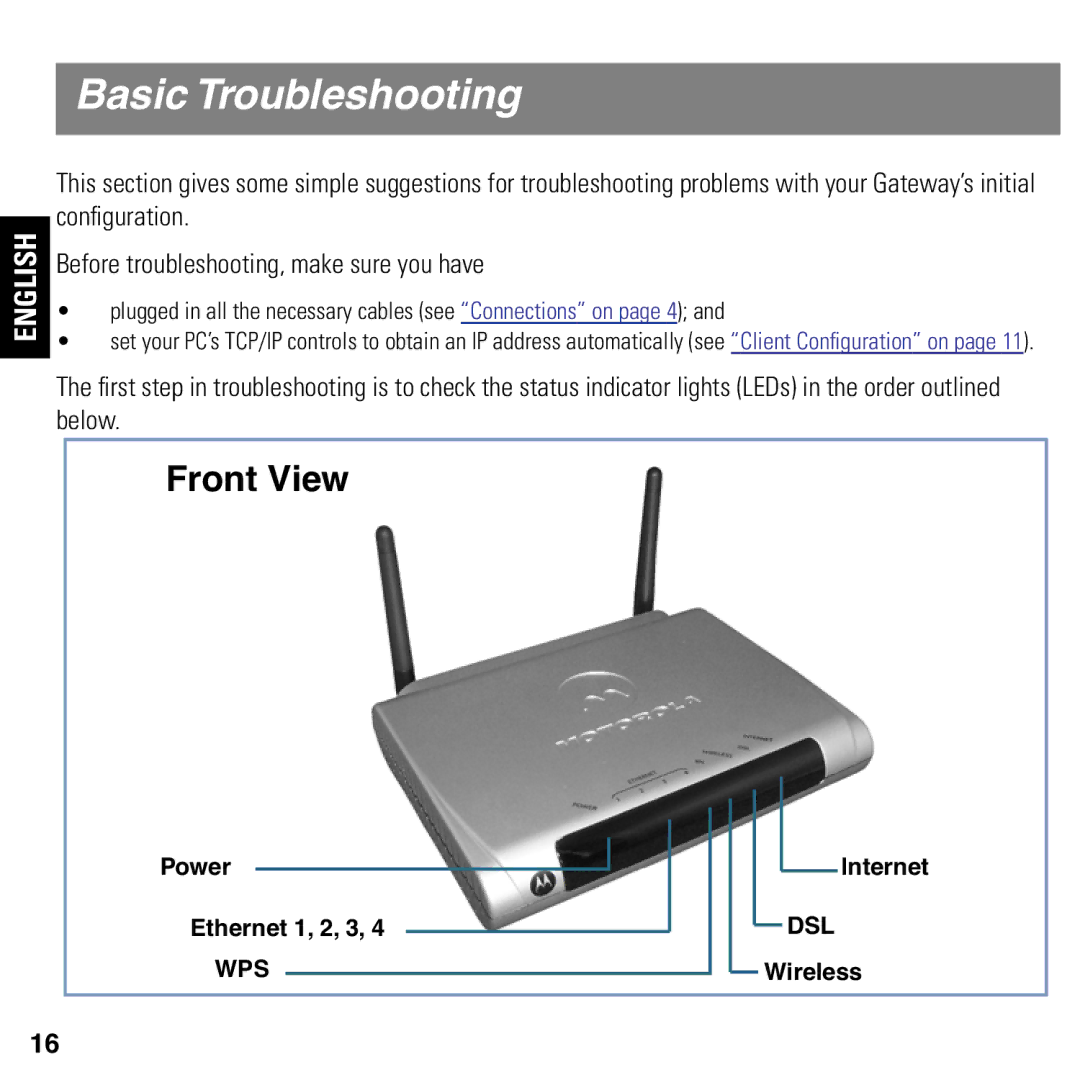 Motorola 2247/57-62 user manual Basic Troubleshooting 