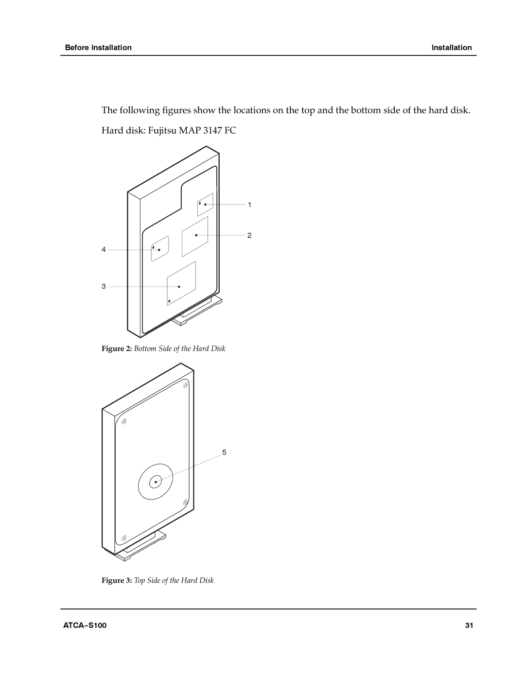 Motorola 228597 manual Bottom Side of the Hard Disk 