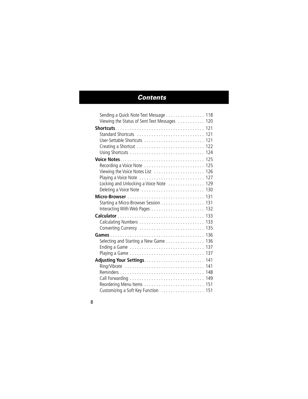 Motorola 280 manual 118, 120, 125, 126, 127, 129, 130 