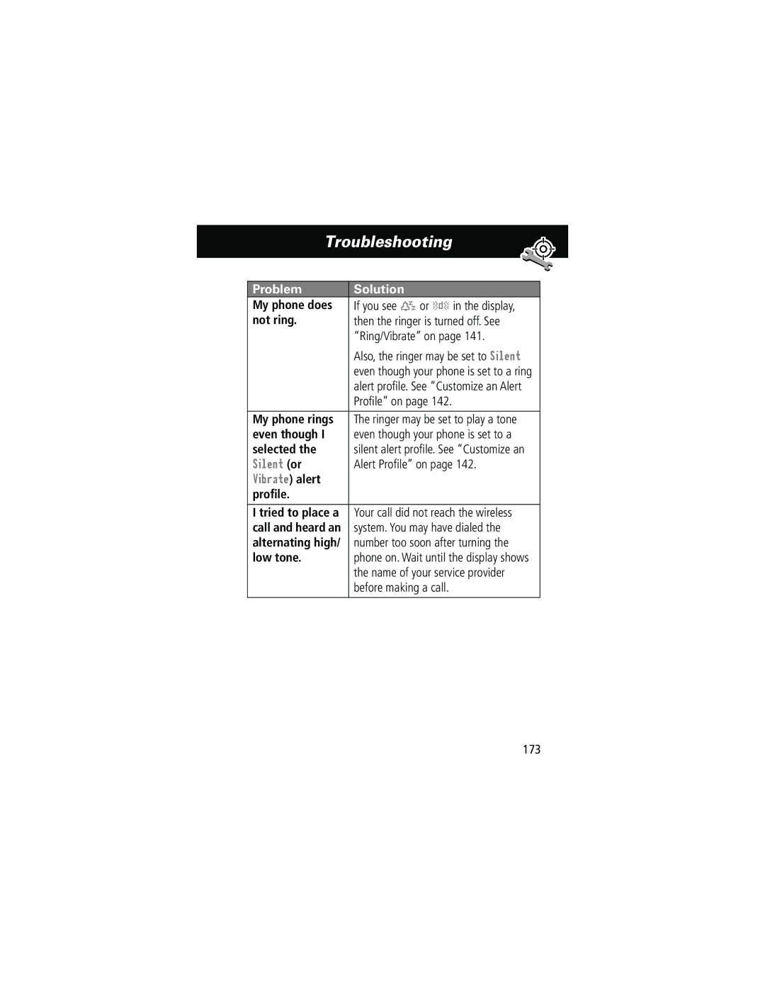 Motorola 280 manual My phone does, Not ring, My phone rings, Selected, Proﬁle, Low tone 