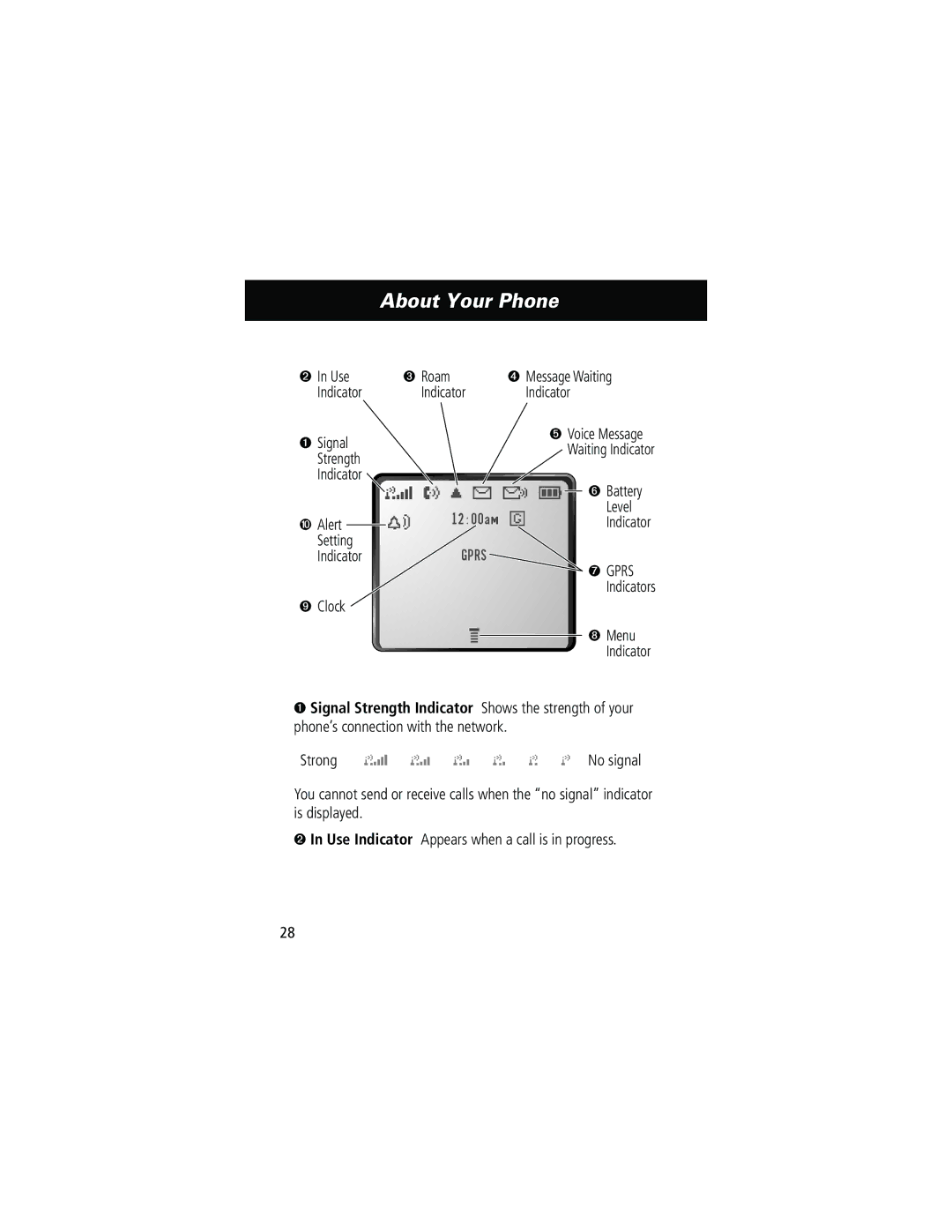 Motorola 280 manual About Your Phone 