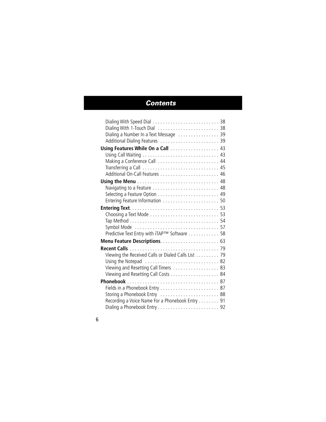 Motorola 280 manual Contents 