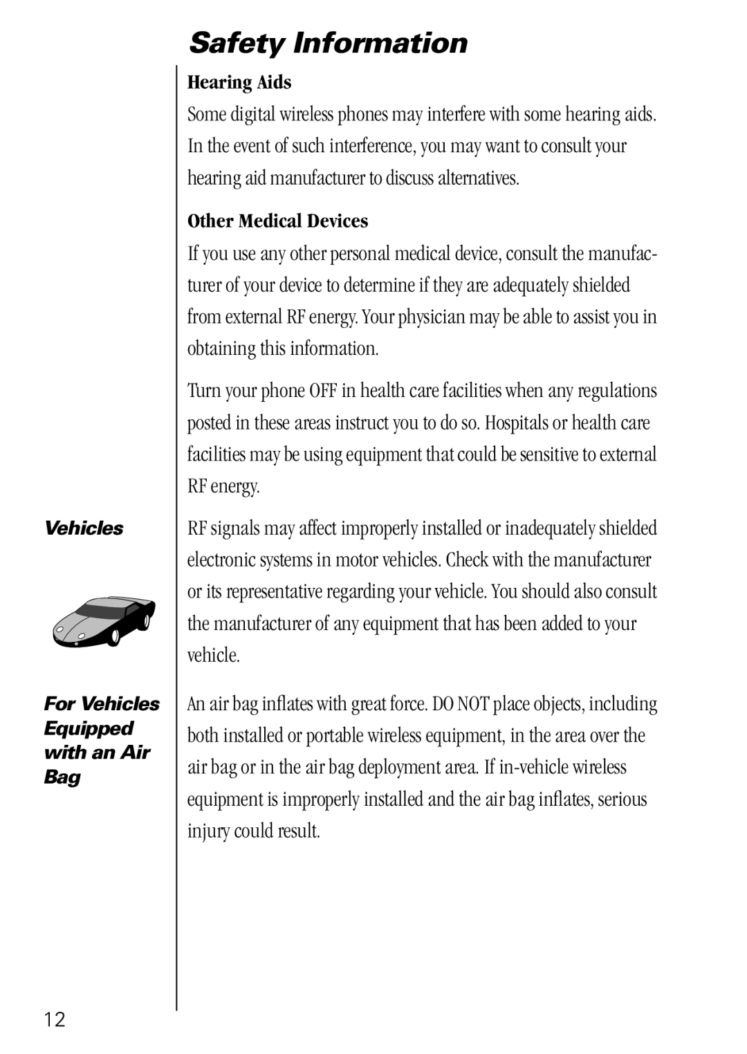 Motorola 3000 specifications Hearing Aids 