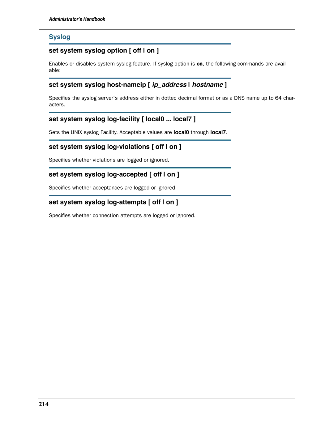 Motorola 3397GP manual Syslog 