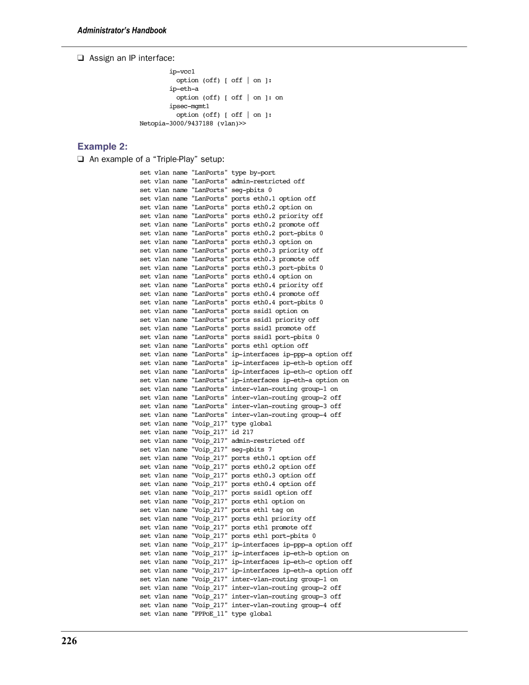 Motorola 3397GP manual 226, Assign an IP interface 