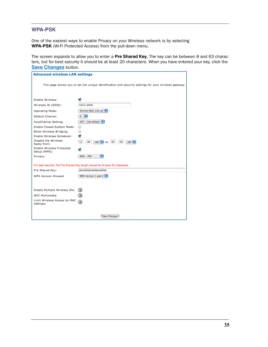 Motorola 3397GP manual Wpa-Psk 