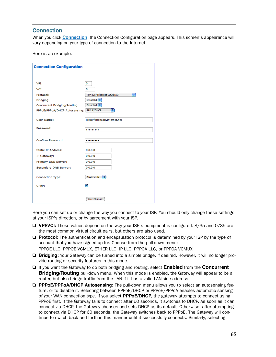 Motorola 3397GP manual Connection 