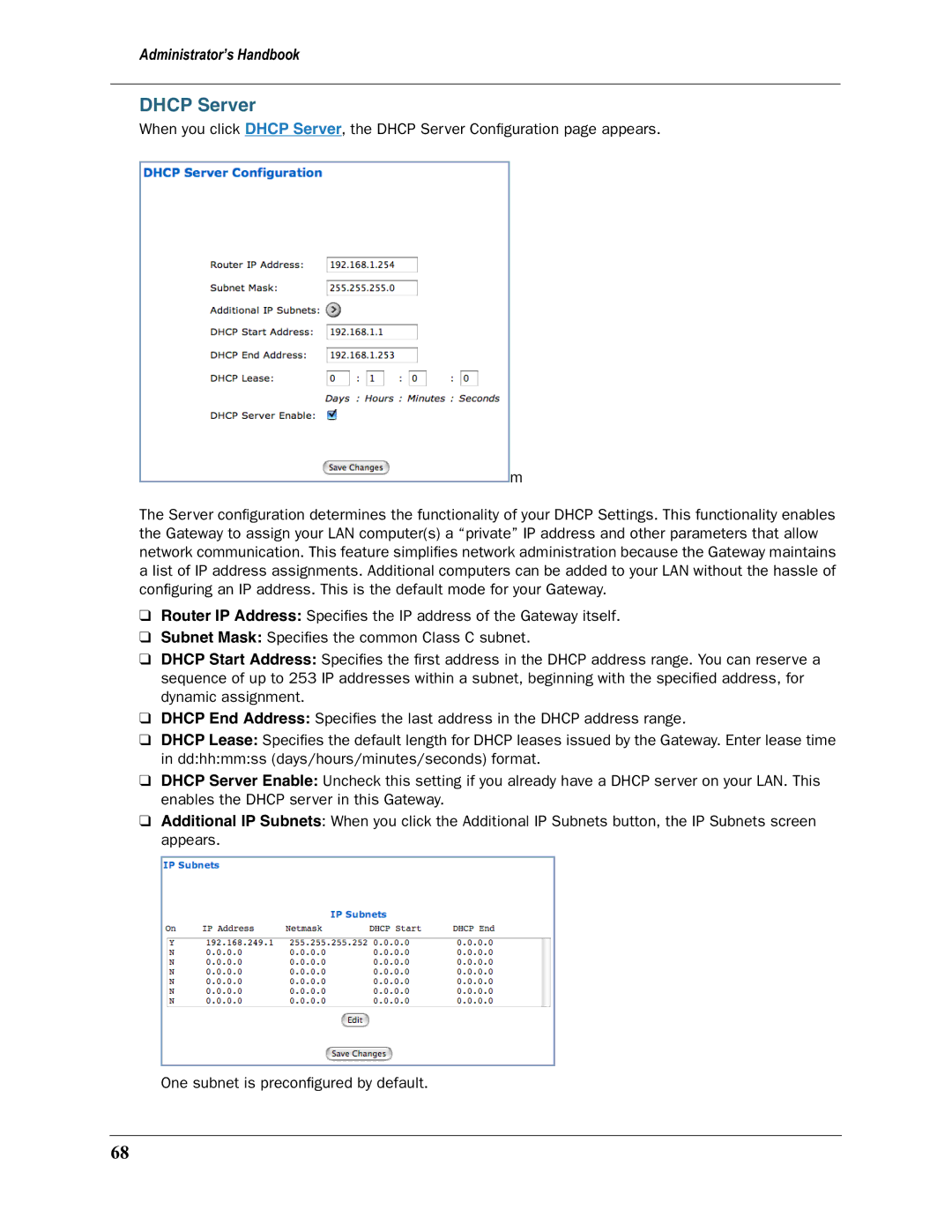 Motorola 3397GP manual Dhcp Server 