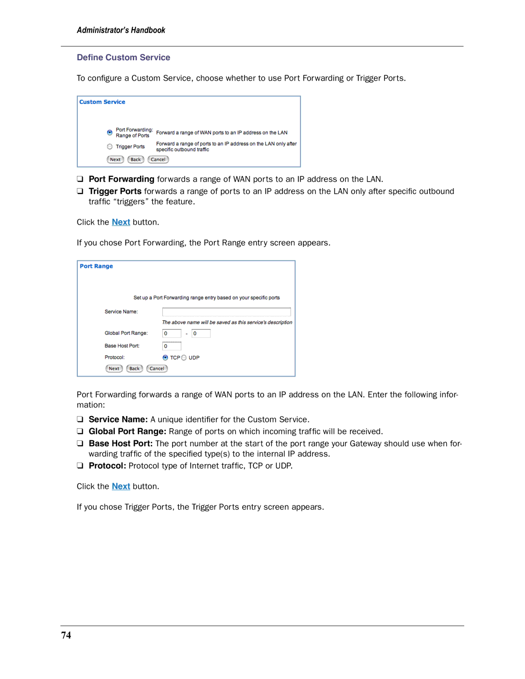 Motorola 3397GP manual Deﬁne Custom Service 