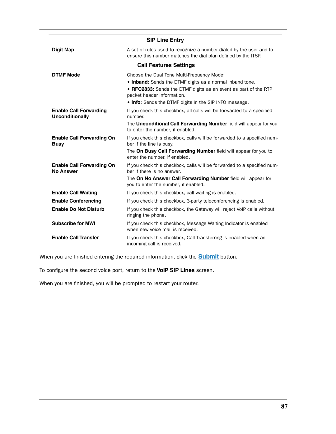 Motorola 3397GP manual Call Features Settings, Digit Map 