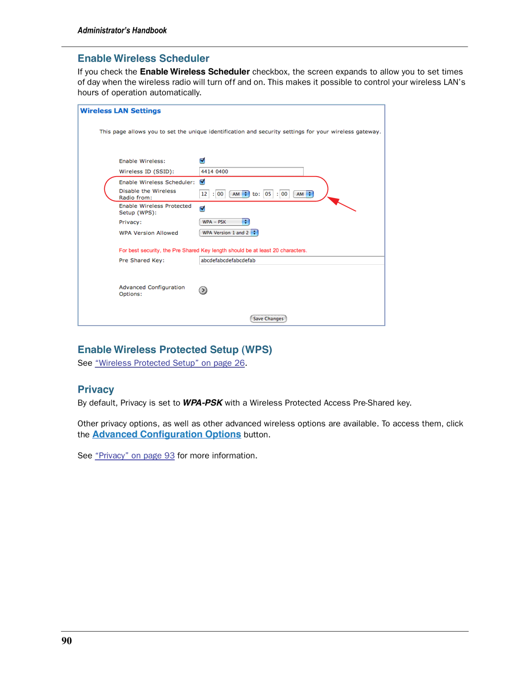 Motorola 3397GP manual Enable Wireless Scheduler 