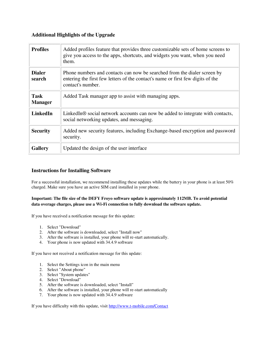 Motorola 34.4.9 manual Instructions for Installing Software 