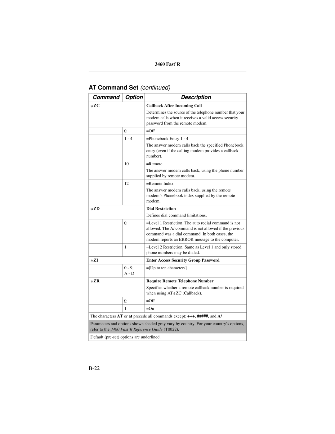 Motorola 3460 manual Callback After Incoming Call, Dial Restriction, Enter Access Security Group Password 