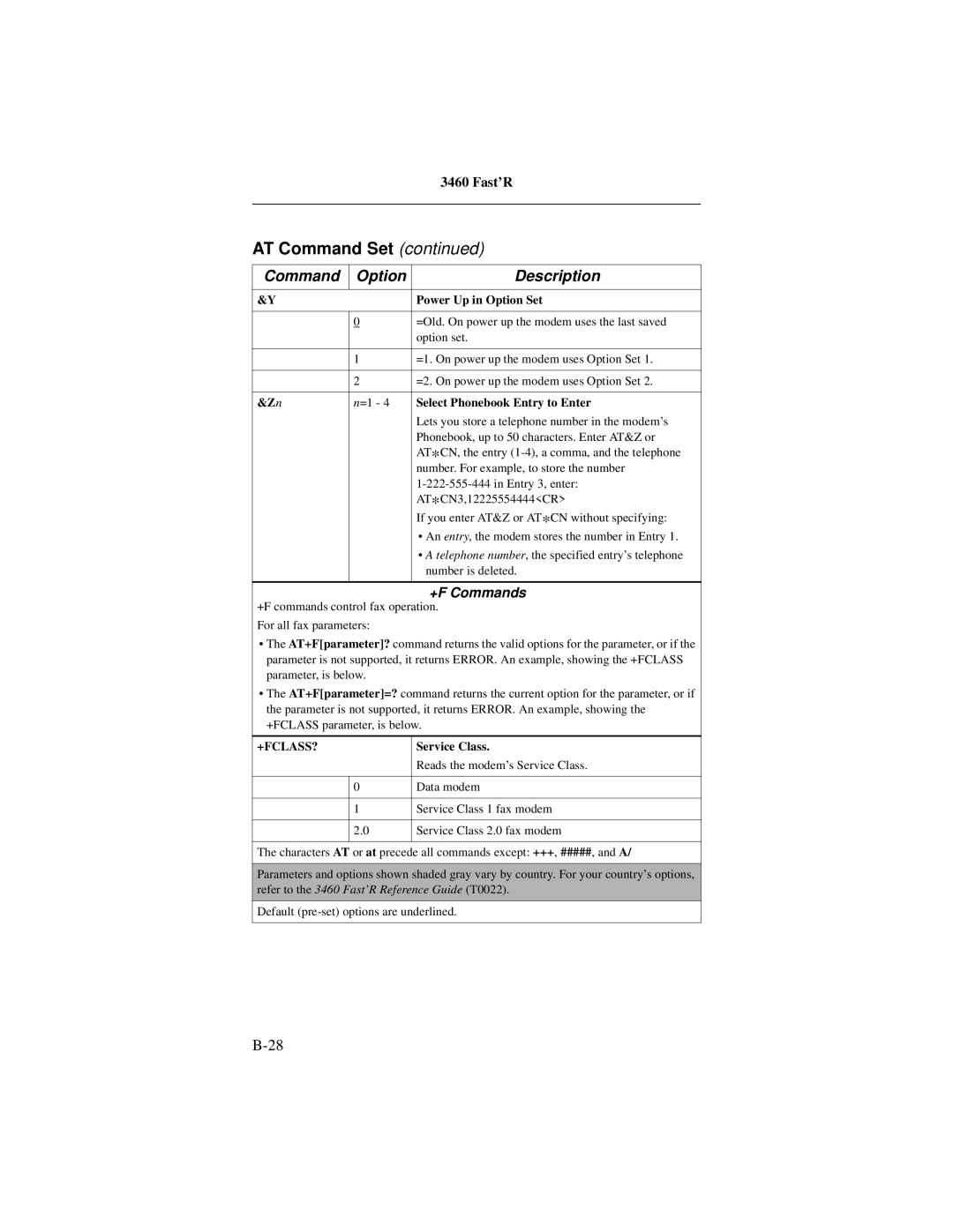 Motorola 3460 manual Power Up in Option Set, Select Phonebook Entry to Enter, Service Class 