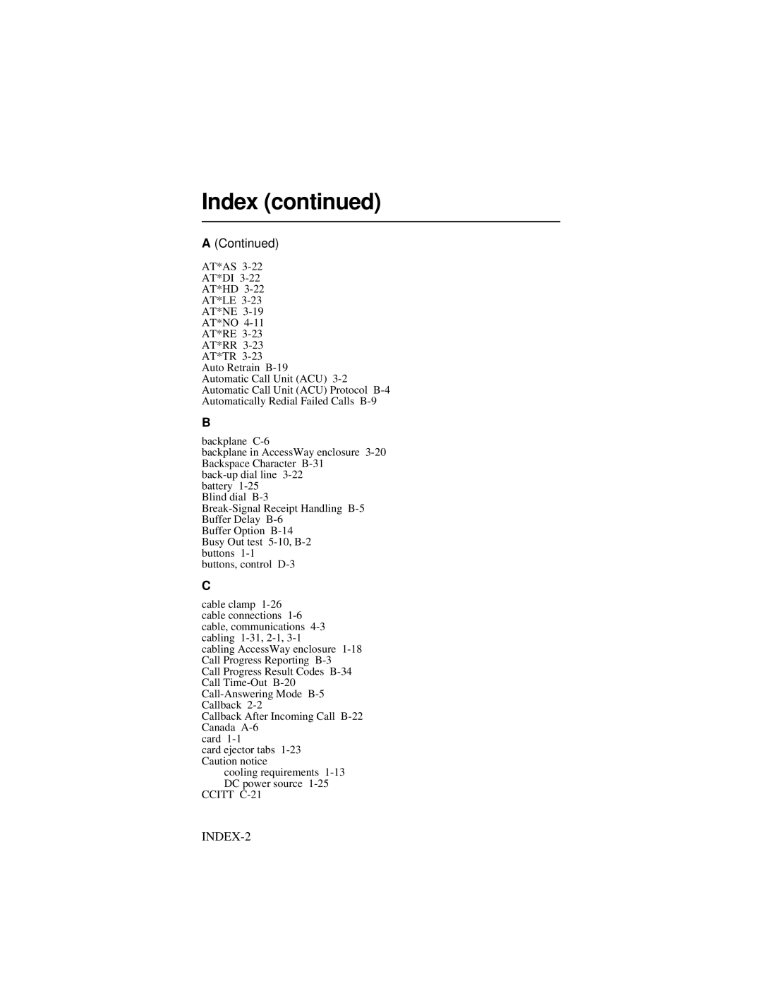 Motorola 3460 manual INDEX-2 