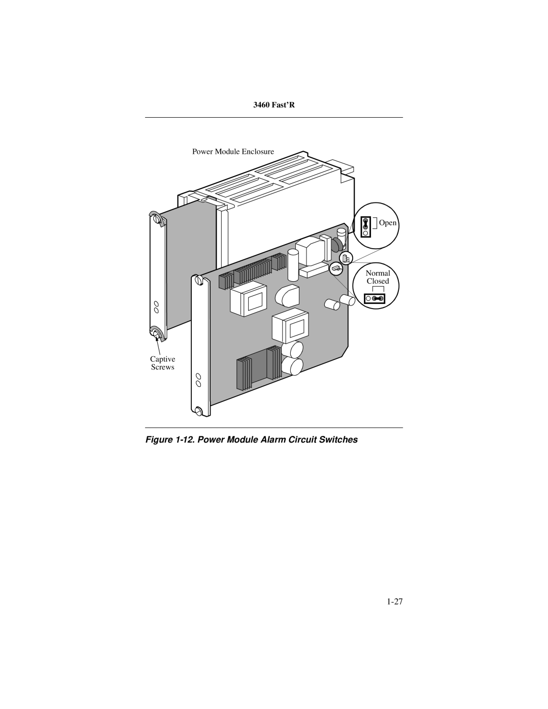 Motorola 3460 manual Power Module Alarm Circuit Switches 