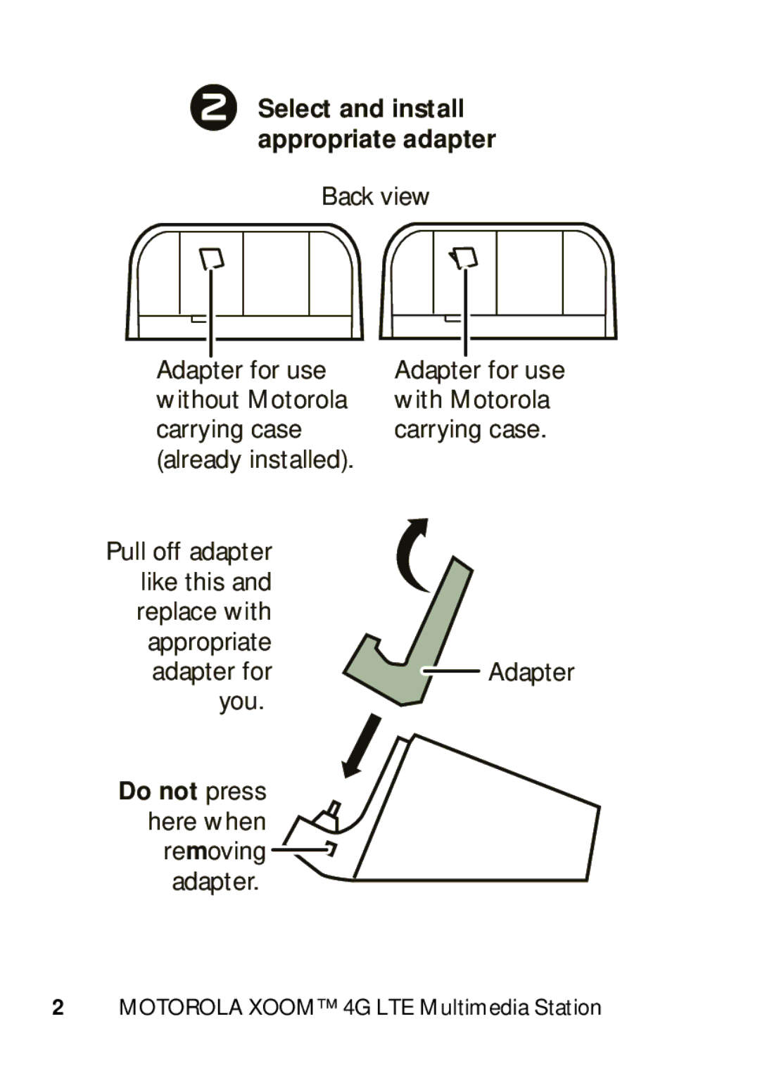 Motorola 4G LTE manual Do not press 