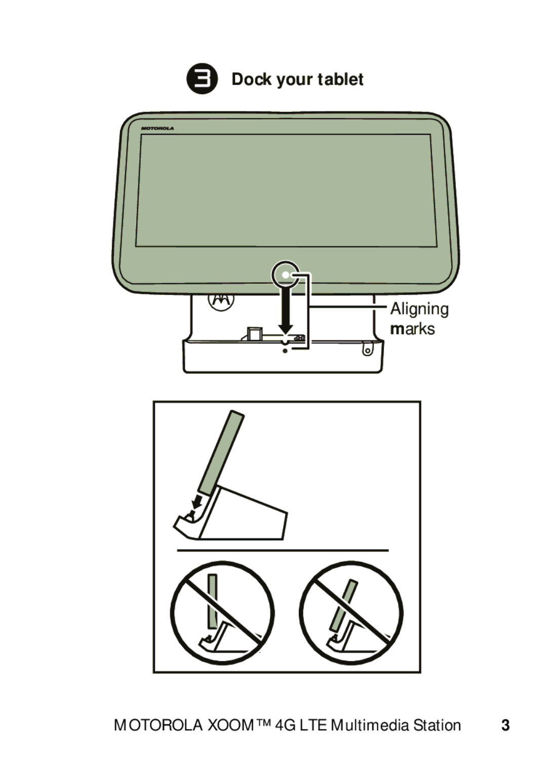 Motorola 4G LTE manual Dock your tablet 