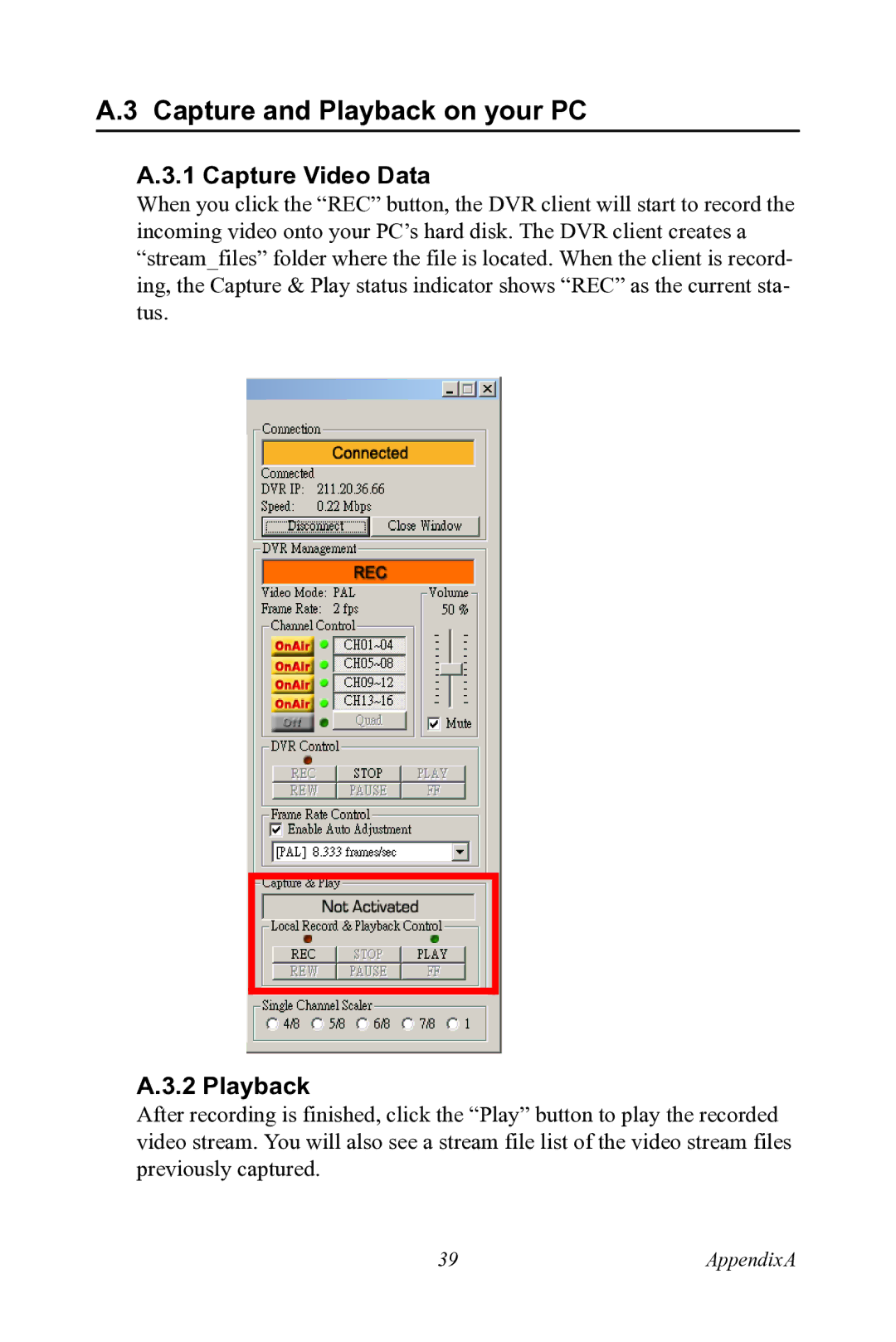 Motorola 530 user manual Capture and Playback on your PC, Capture Video Data 