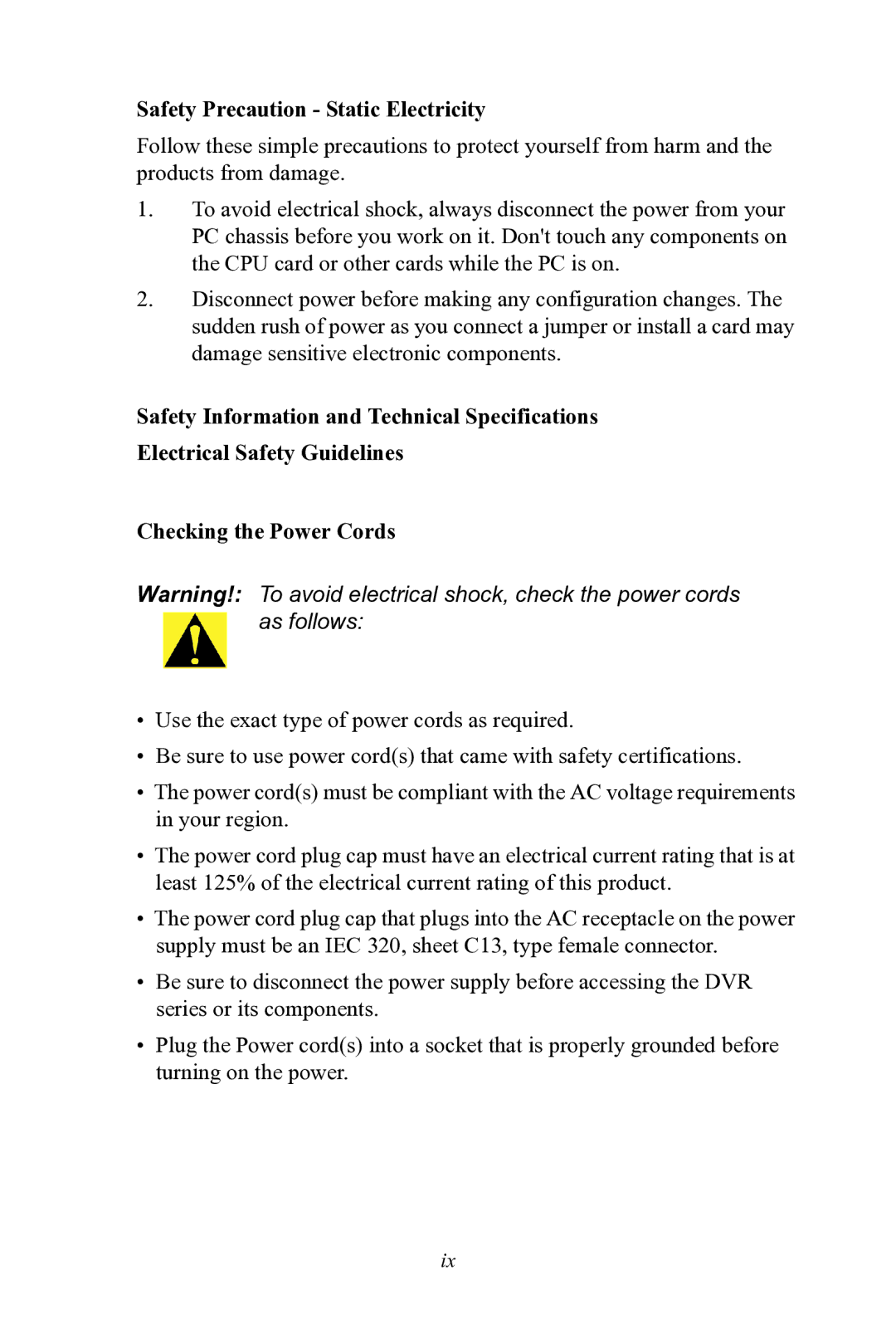 Motorola 530 user manual Safety Precaution Static Electricity 