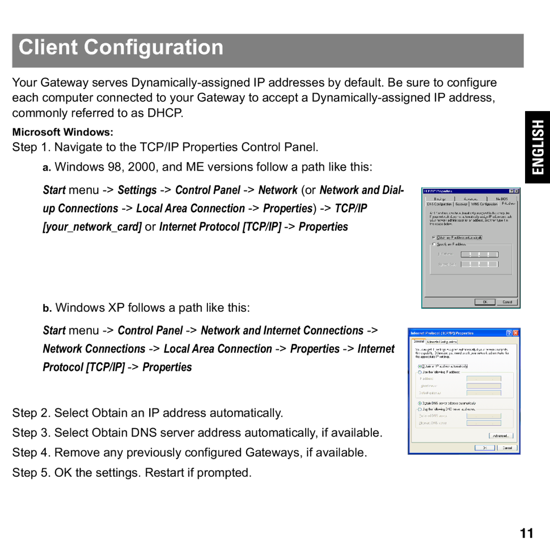 Motorola 579765-003-00 user manual Client Configuration 