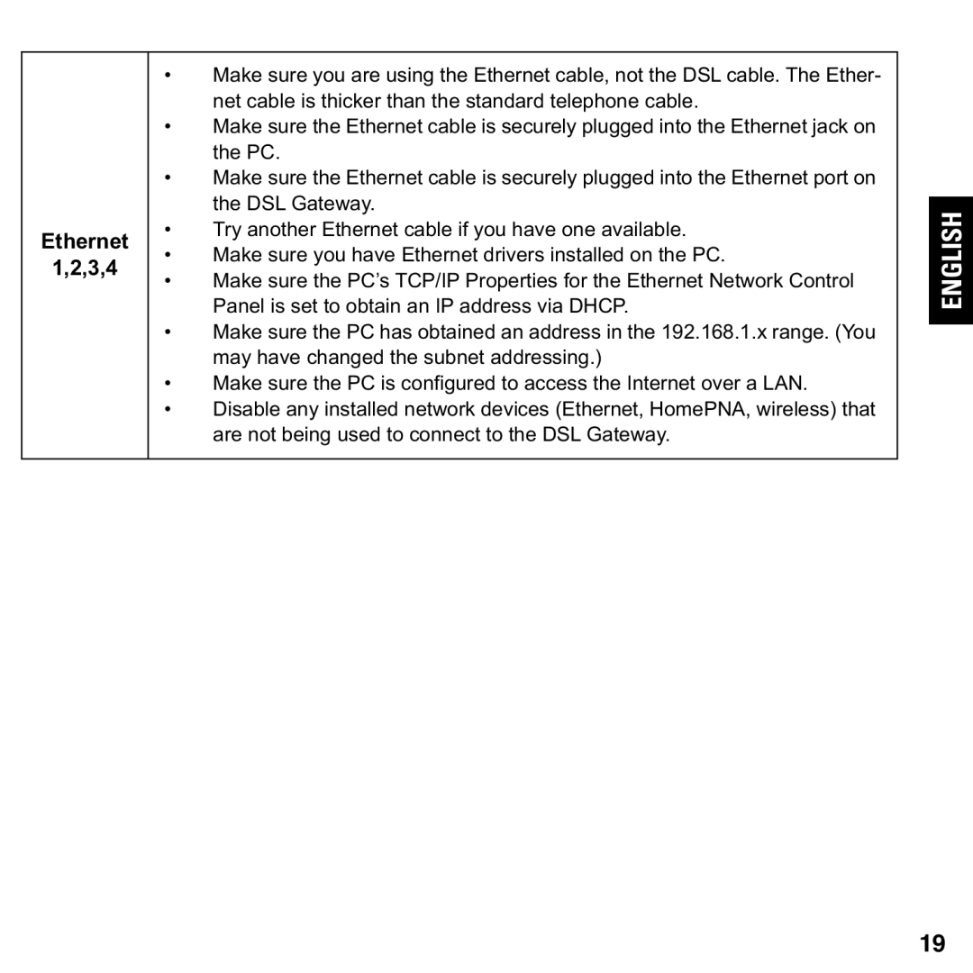 Motorola 579765-003-00 user manual 3,4, Net cable is thicker than the standard telephone cable 