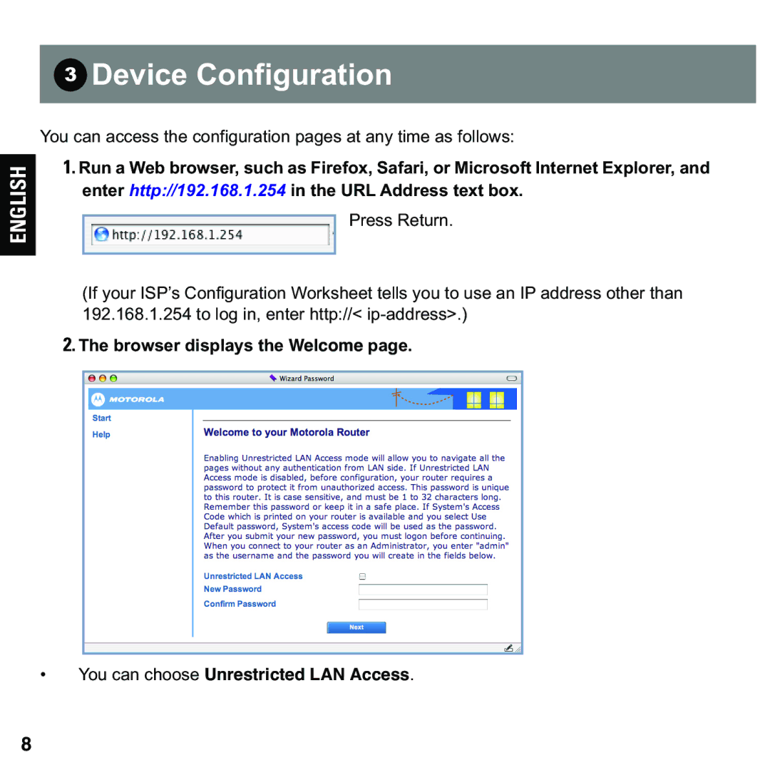 Motorola 579765-003-00 user manual Device Configuration 