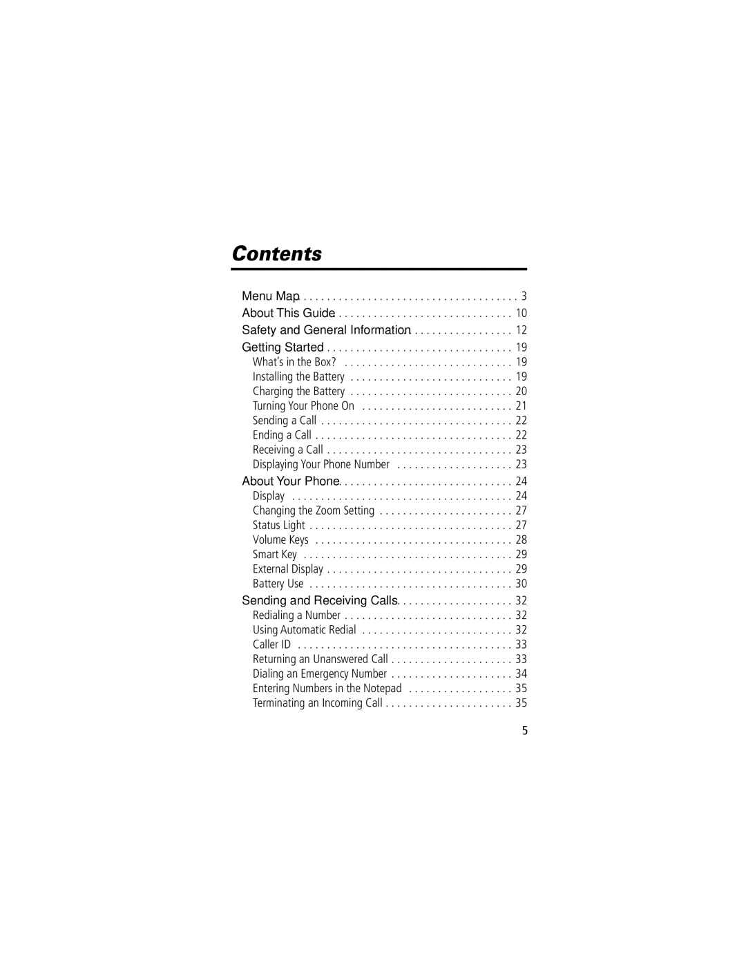 Motorola 60C manual Contents 