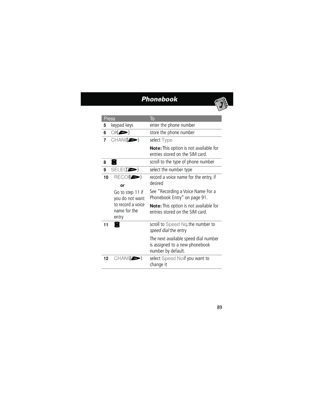 Motorola 60g manual Record + 