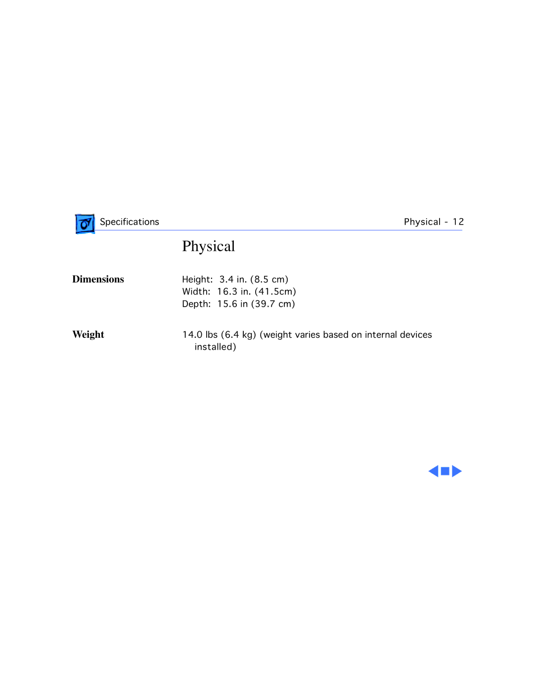 Motorola 660AV manual Physical 