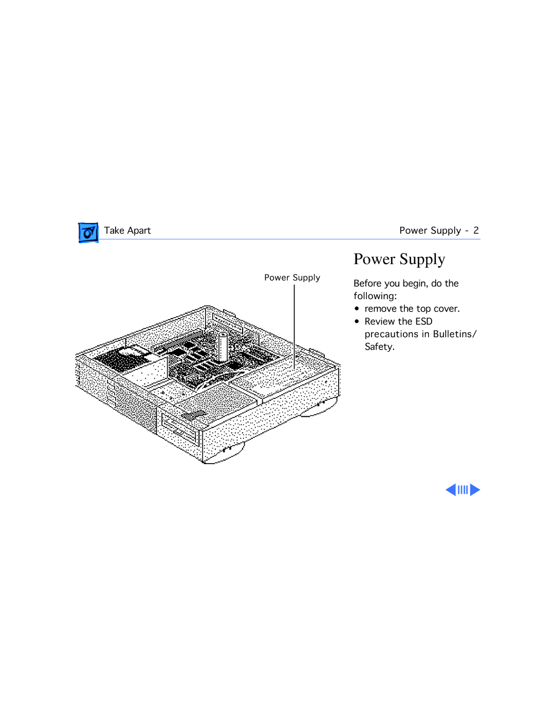 Motorola 660AV manual Power Supply 