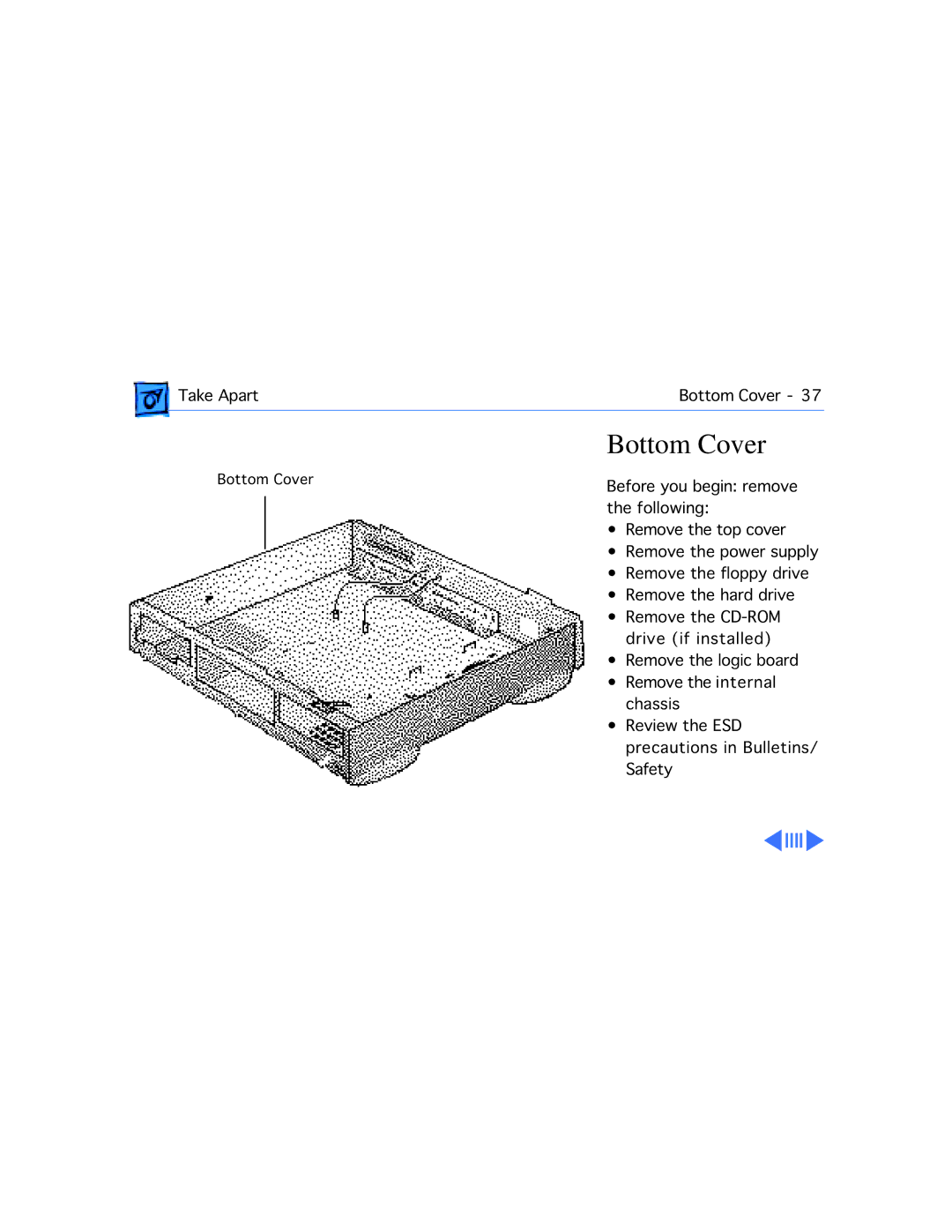 Motorola 660AV manual Bottom Cover 