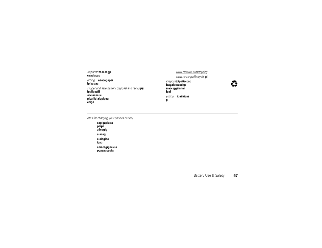 Motorola 68000202467-A manual Battery Charging 