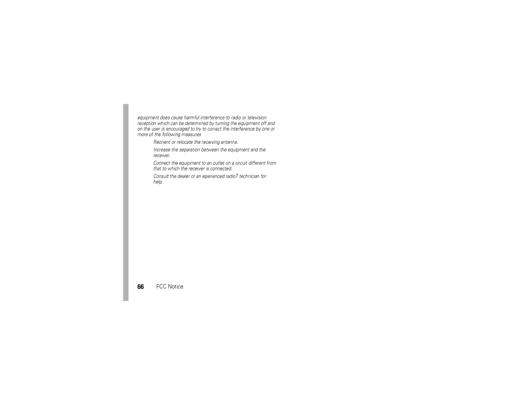 Motorola 68000202467-A manual FCC Notice 