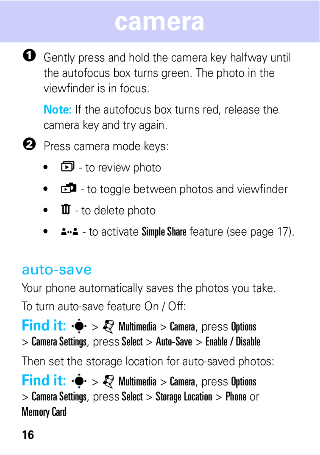 Motorola 68004018058 manual Auto-save 