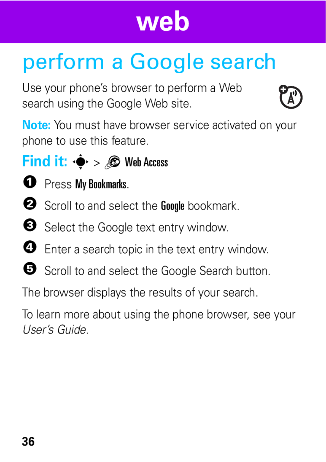 Motorola 68004018058 manual Web, Perform a Google search 