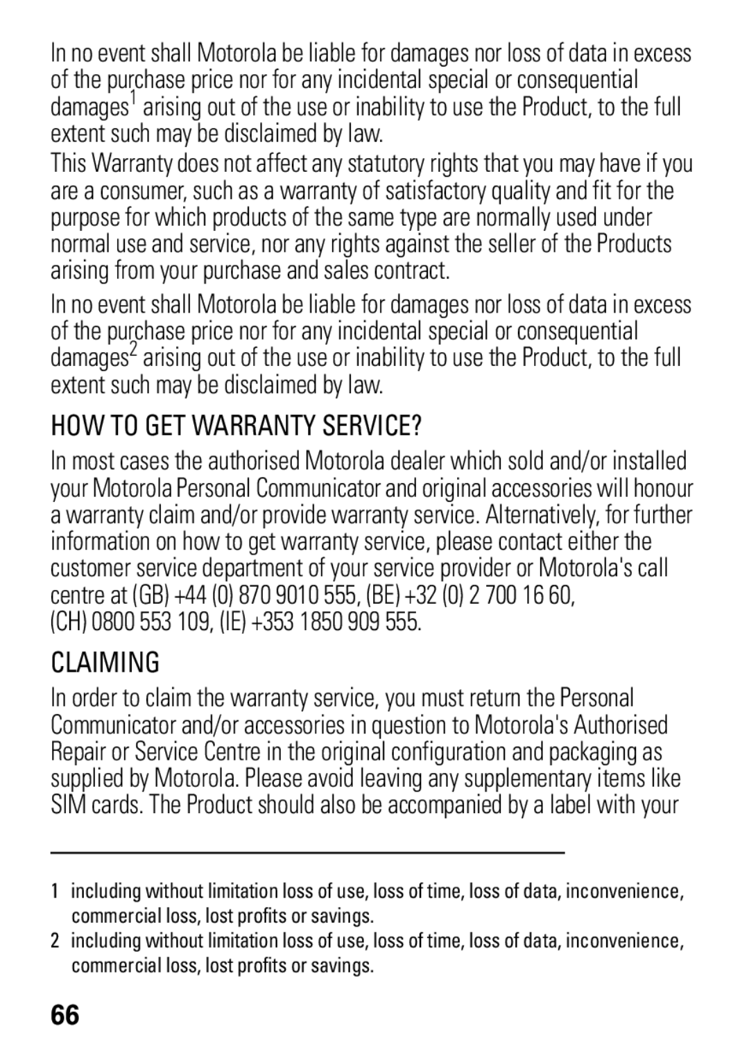 Motorola 68004061015 manual HOW to GET Warranty SERVICE? 