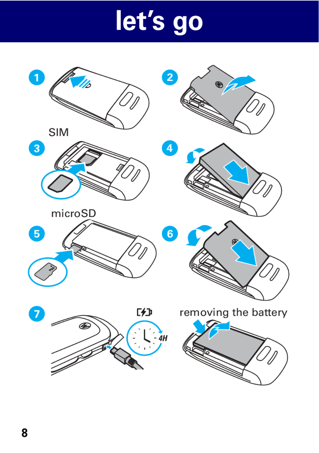 Motorola 68004061015 manual Let’s go 