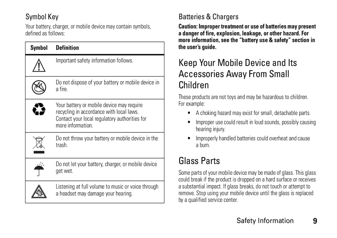 Motorola 6802937J48 manual Symbol Key, Symbol Definition 