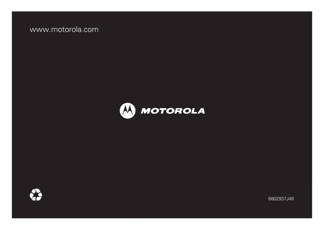 Motorola 6802937J48 manual 