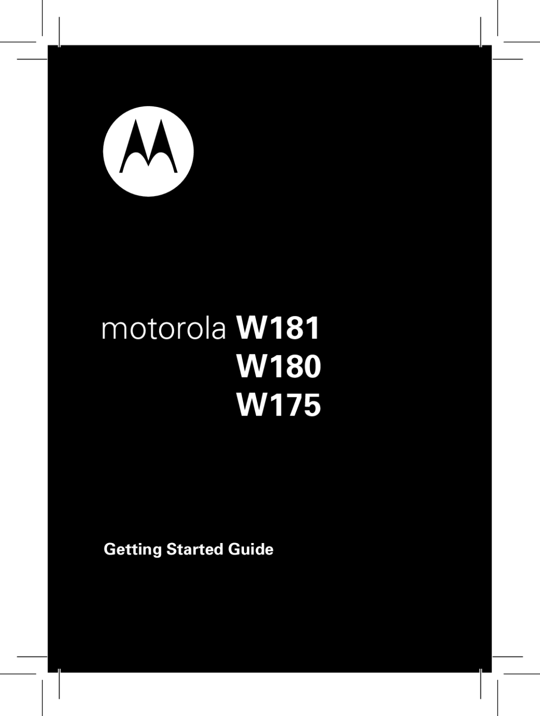 Motorola 6802938J65 manual W180 W175 