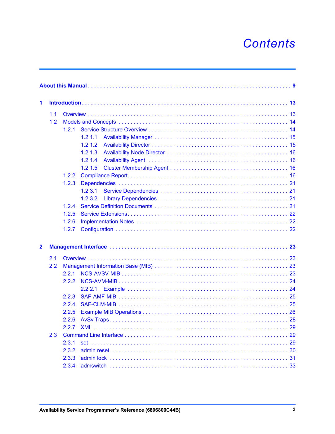 Motorola 6806800C44B manual Contents 