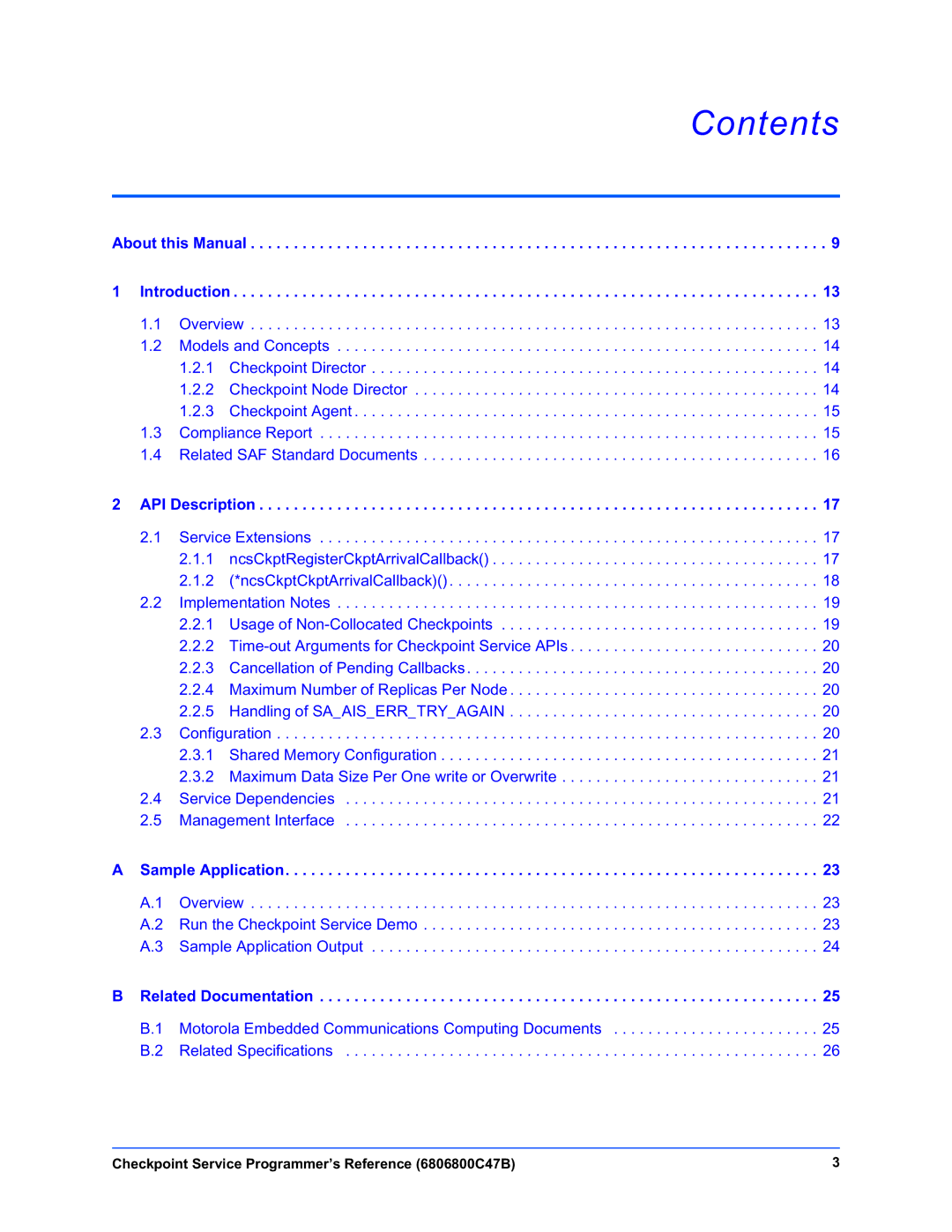 Motorola 6806800C47B manual Contents 