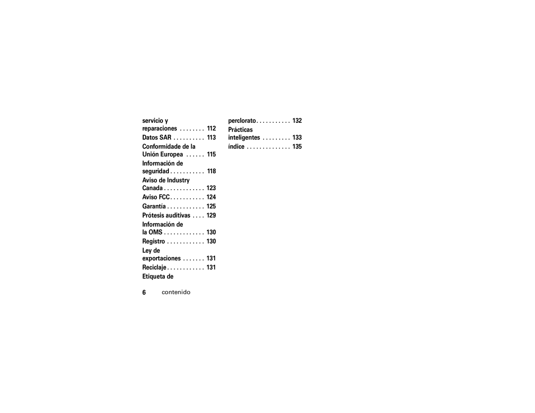 Motorola 6809502A01-C manual Contenido 